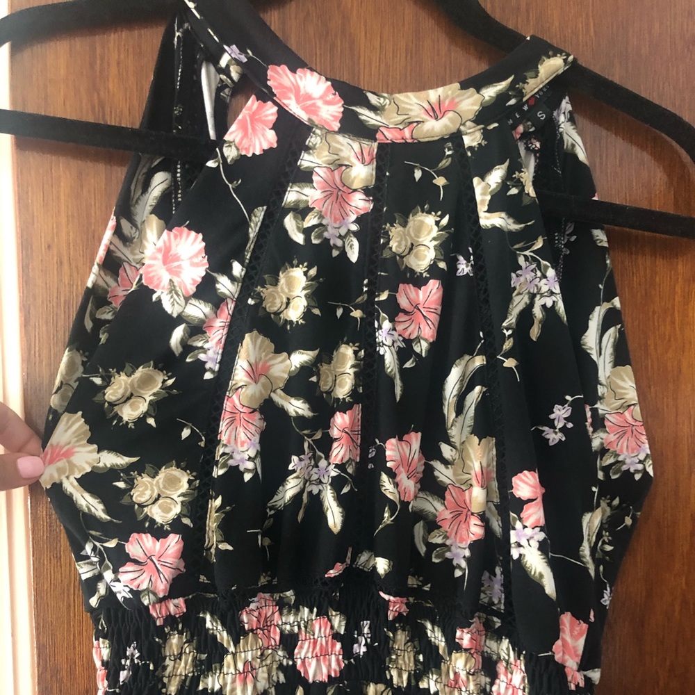 Black floral dress